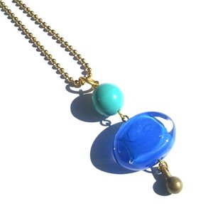 Handmade Glass Sommerso Pendant Cobalt Aqua