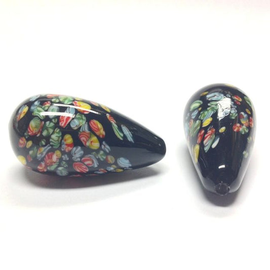 Japanese Glass Tombo Tear Drop Bead  36x18mm