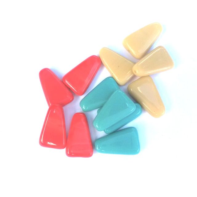 Summer Triangle Mix 6x16mm Czech Glass Bead