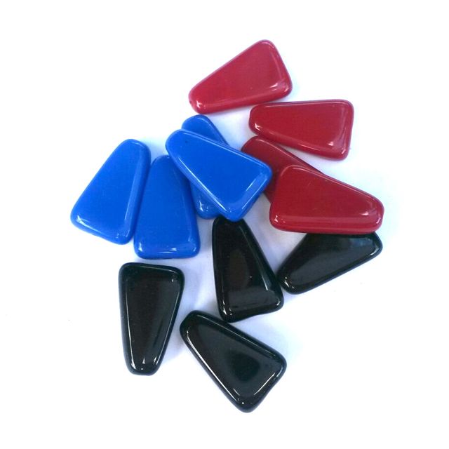 Winter Mix Triangle 6x16mm Czech Glass Bead