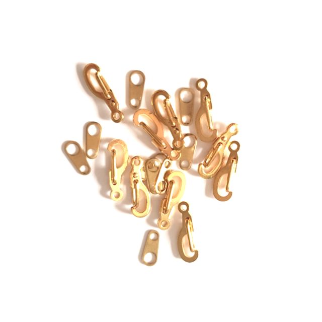 Jewellery Clasp Trigger and Tag Gold Plate 14mm