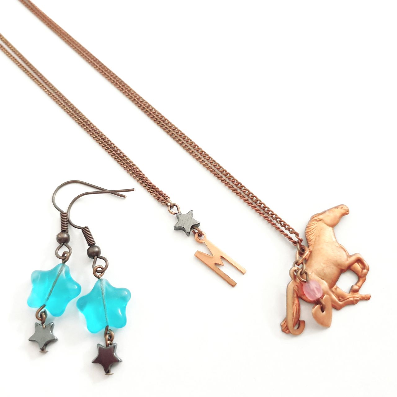 Initial H Delicate Raw Brass Charm Alphabet Letter H 15mm