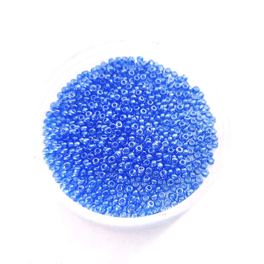 11 0 Czech Seed Bead Blue Sapphire Transparent