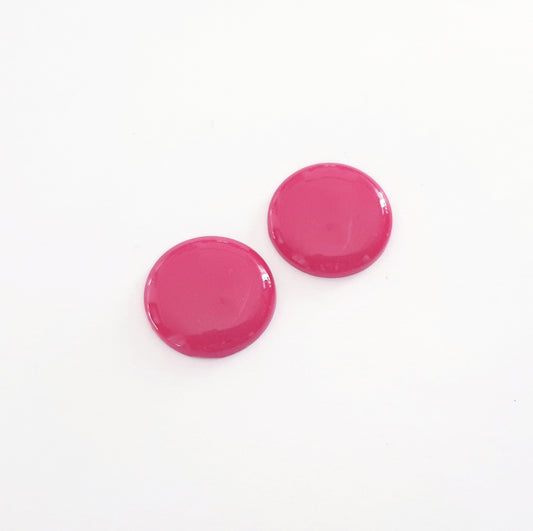 Cabochon Plastic Round 18mm Red Unfoiled Low Dome
