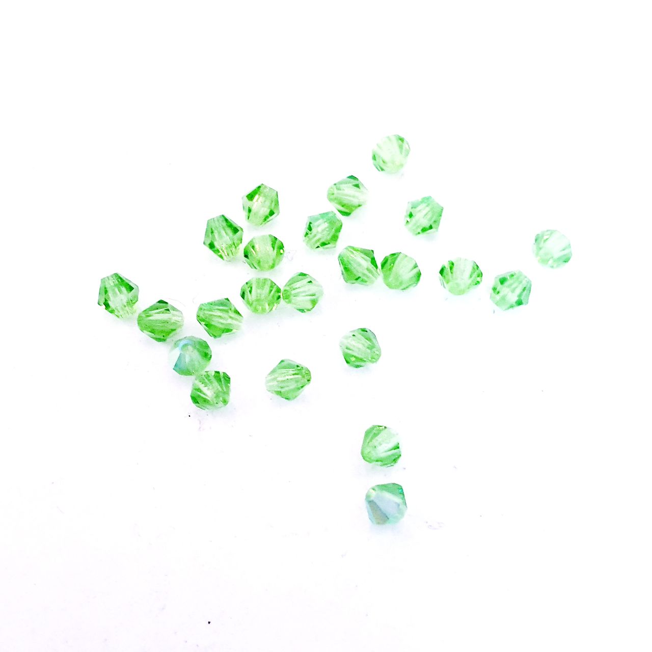 Machine Cut Czech Preciosa Crystal Bicone Peridot AB 4mm