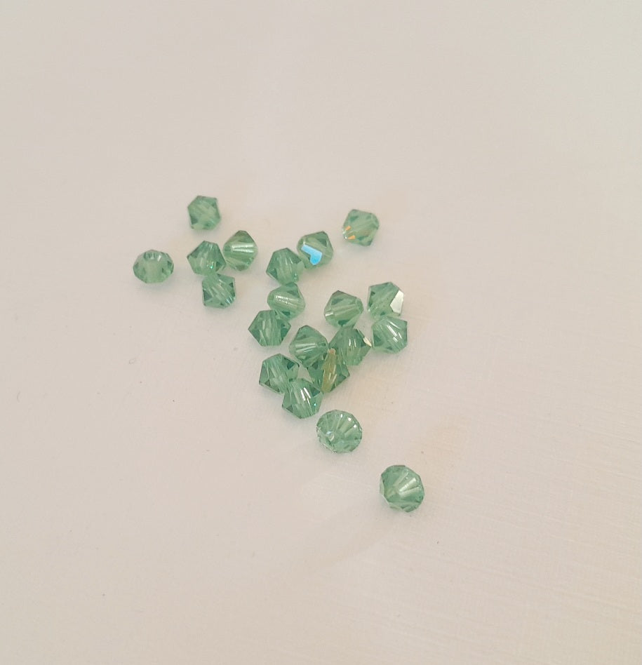 4mm Bicone Swarovski Crystal Bead Erinite Transparent | Pack of 20