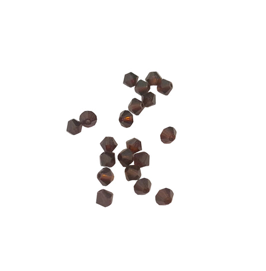 4mm swarovski bicone beads brown mocca