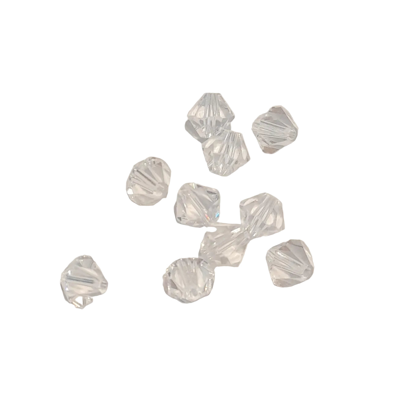 6mm clear faceted bicone crystal beads swarovski