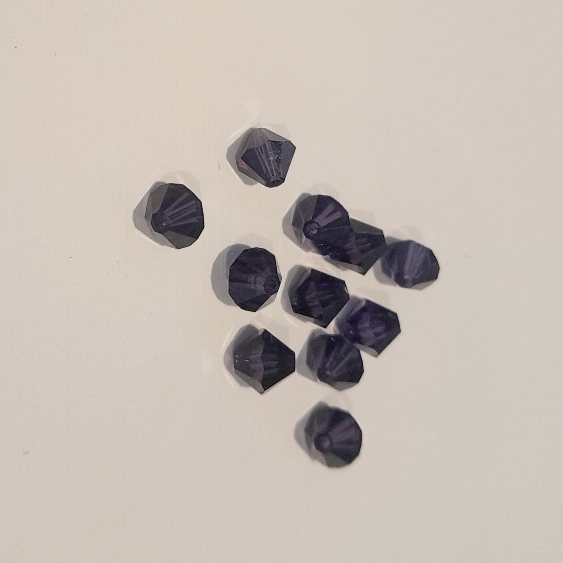 6mm purple velvet transparent beads bicone swarovski