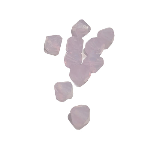 faceted, translucent light purple beads swarovski crystal 6mm bicone