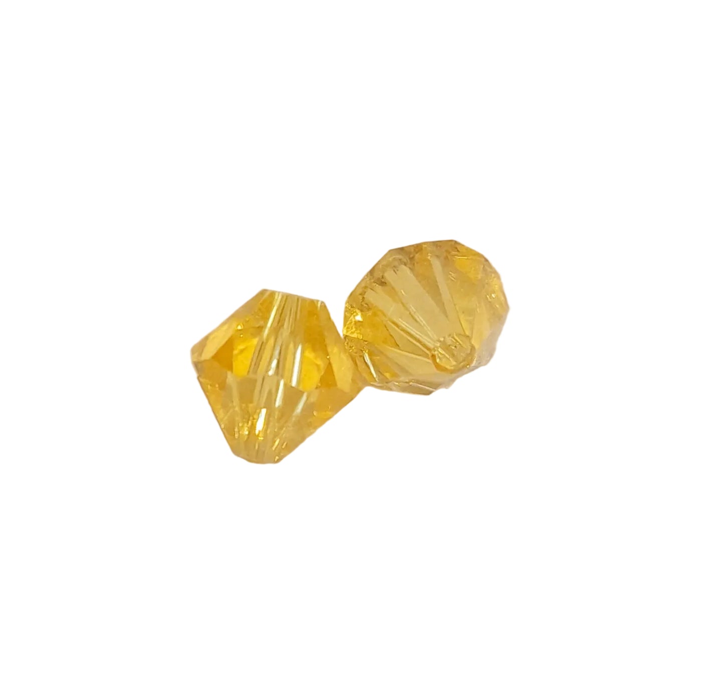 8mm faceted yellow swarovski crystal beads light topaz