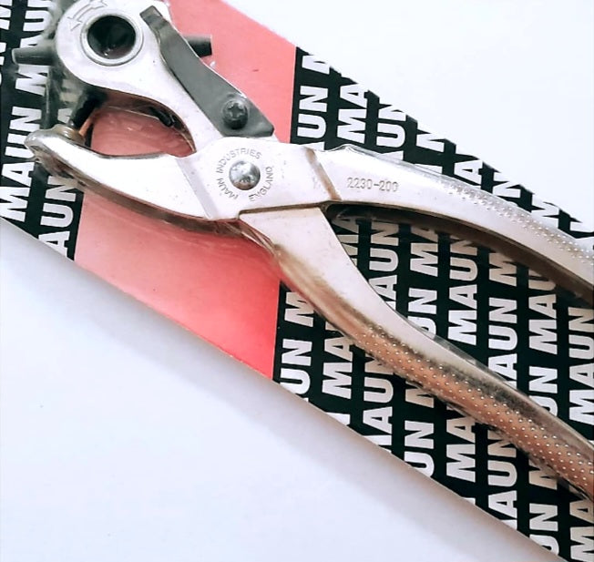 Heavy Duty Revolving Punch Plier by Maun Made in England