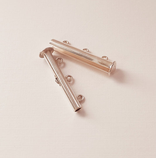 Slider Clasp 3 Strand 3 Loop 33mm Sterling Silver
