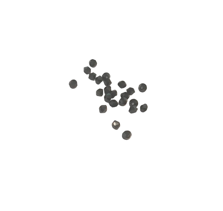 small bicone 3mm black jet beads swarovski