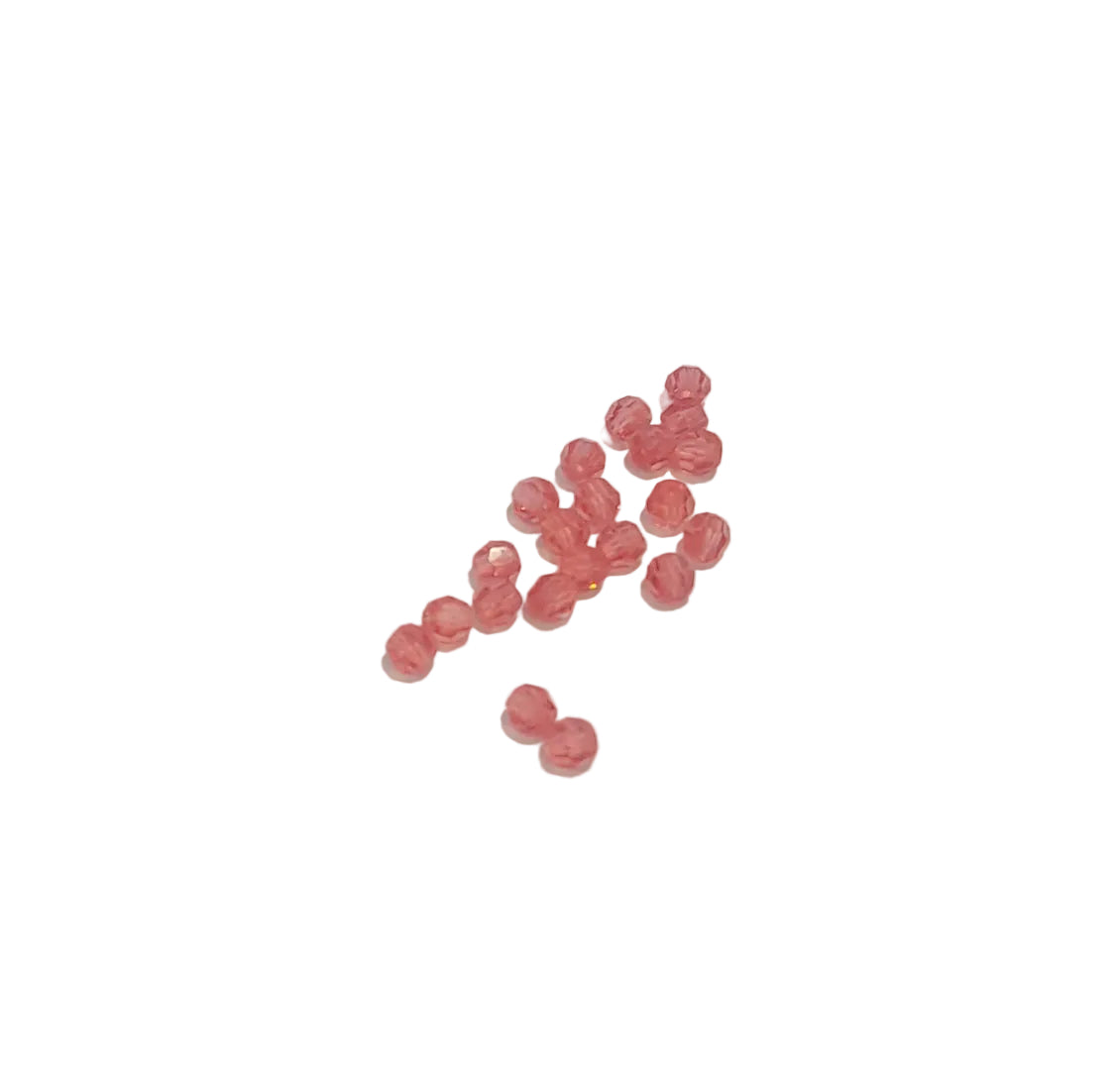pink 3mm round beads swarovski crystal