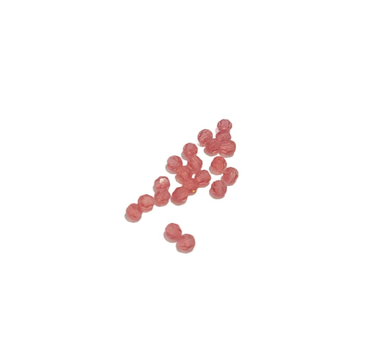 pink 3mm round beads swarovski crystal