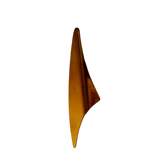 A single brass pendant teardrop-shaped accessory,
