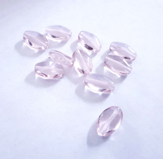 Diamond 15x9mm Pink Czech Glass Bead