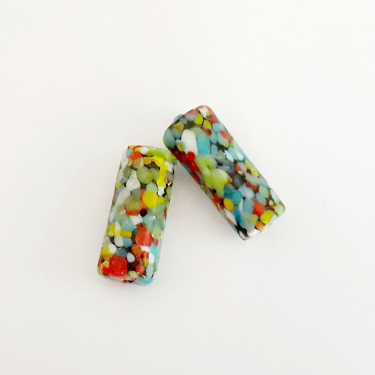 Indian Glass Bead Tube 20x10mm