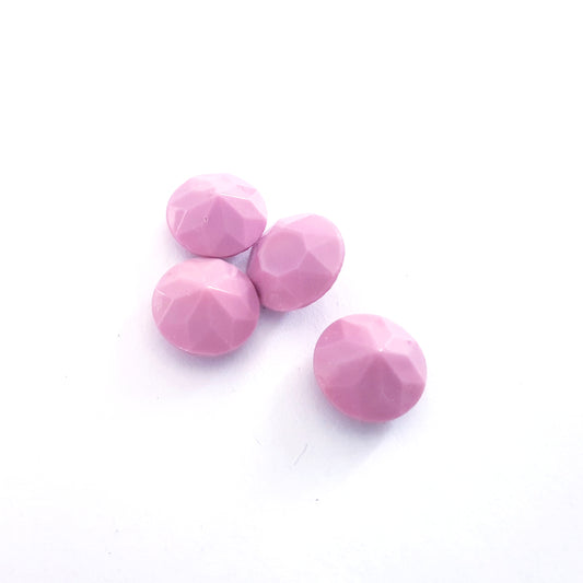 Pointed Back Glass Chaton Round Pink Unfoiled SS48 11.5mm