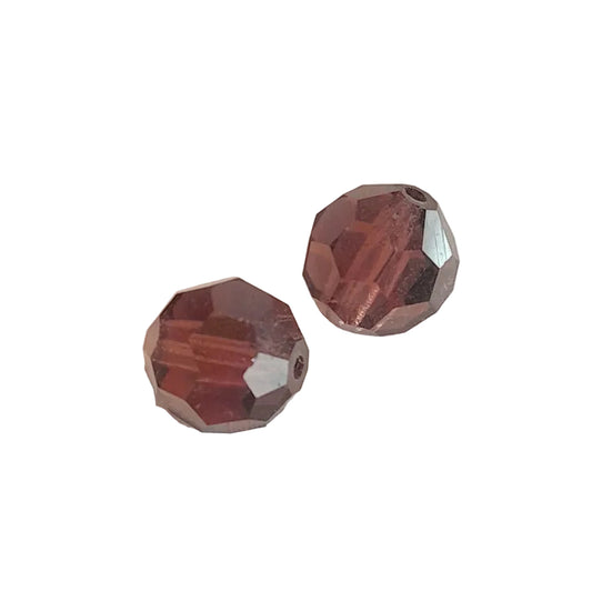 round facetted bead 10mm burgundy preciosa