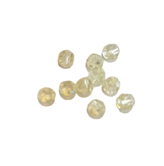 factted 5mm round jonquil lemon beads by Preciosa machine cut