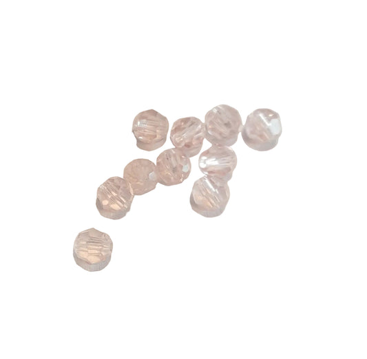 Machine Cut Czech Preciosa Crystal Round Pink 5mm | Pack of 10