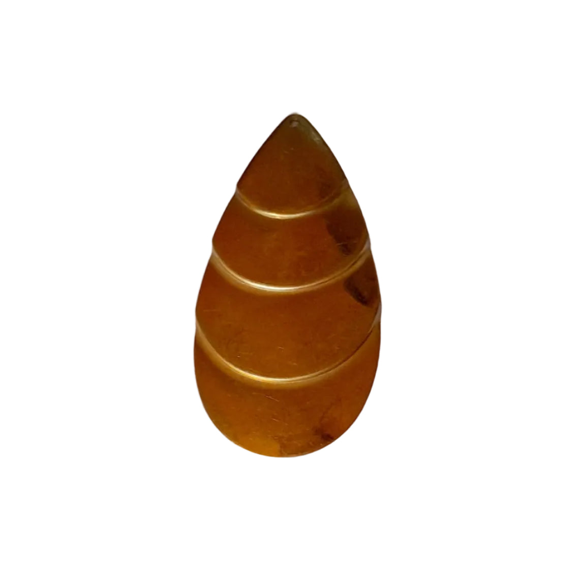 A teardrop-shaped large brass pendant 