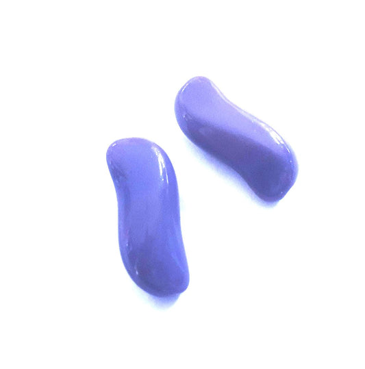 Amethyst Opaque Squiggle 27x11mm Czech Glass Bead