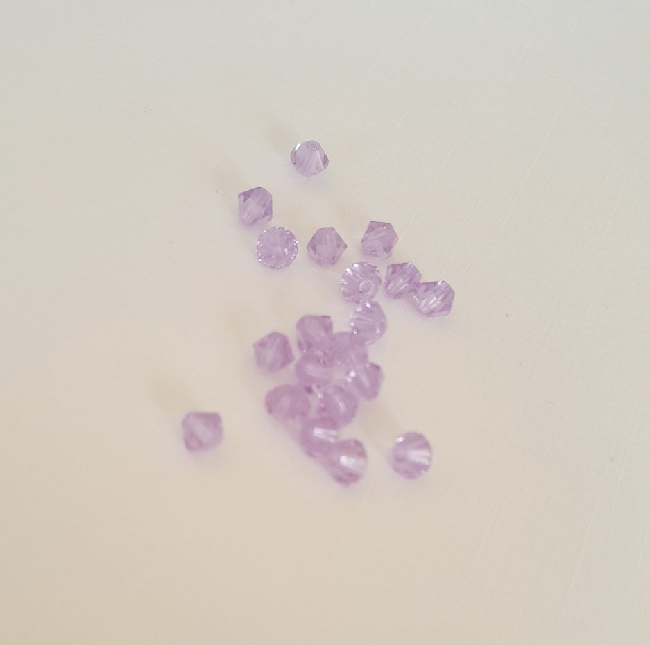 swarovski 4mm violet bicone beads
