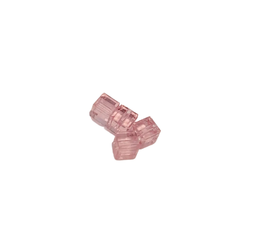 4mm cube small translucent pink crystal swarosvki beads loose