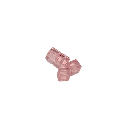 4mm cube small translucent pink crystal swarosvki beads loose