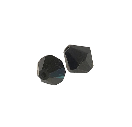 8mm Bicone Swarovski Crystal Bead Jet Black | Pack of 4