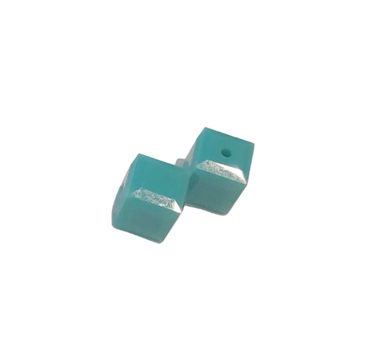 6mm turquoise cube-shaped beads swarovski brand