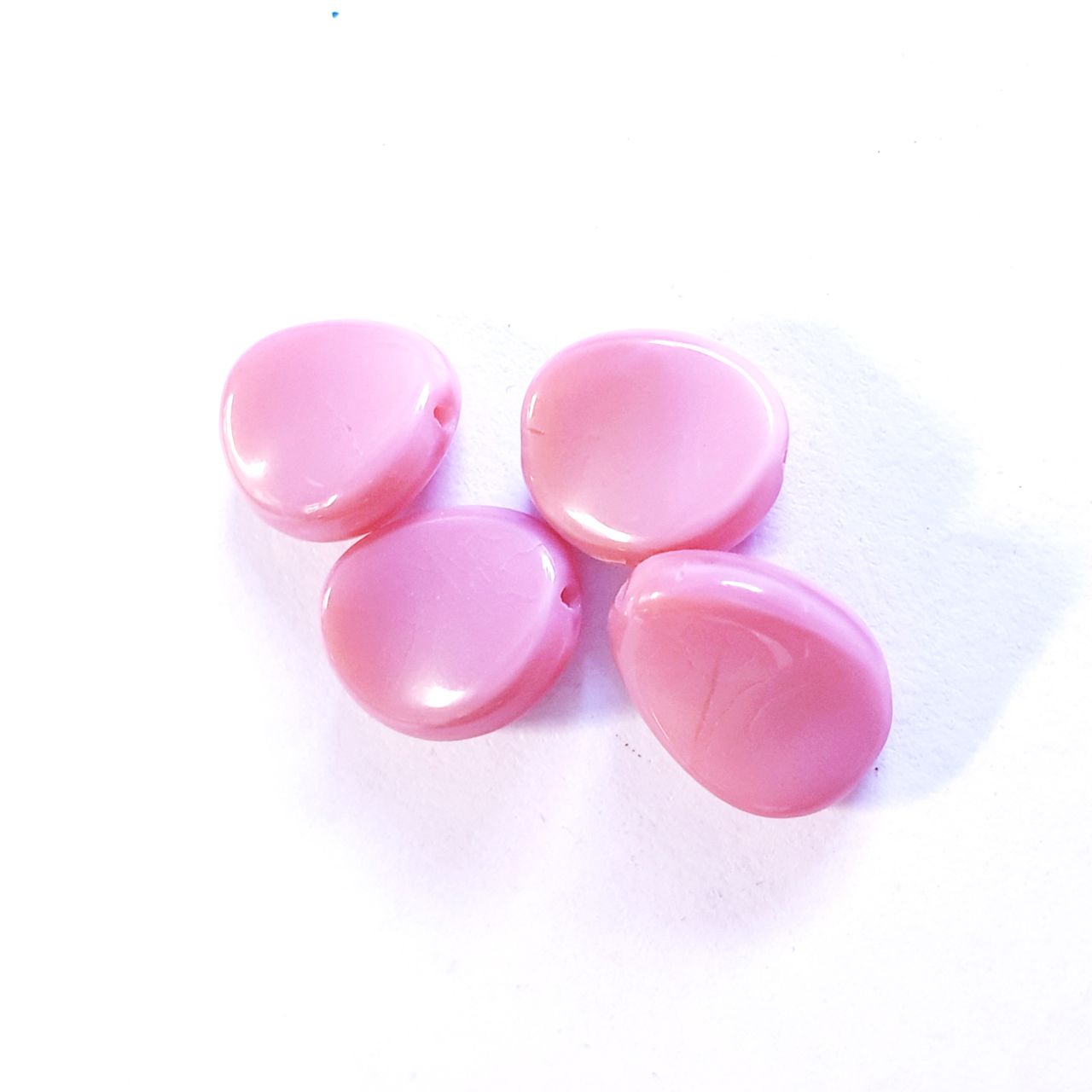 Twist 15x10mm Pink Satin Czech Bead