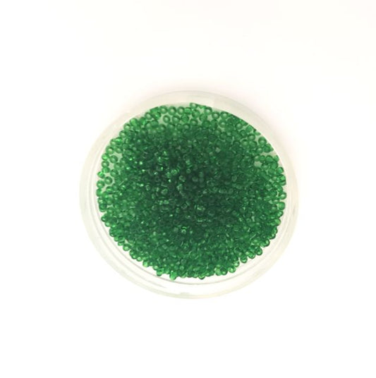 11 0 Czech Seed Bead Green Transparent