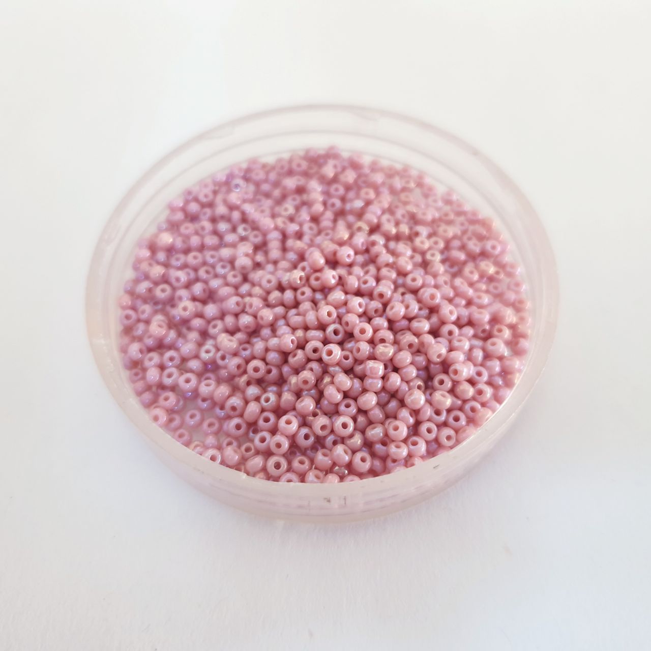 11 0 Czech Seed Bead Pink Vintage Opaque AB