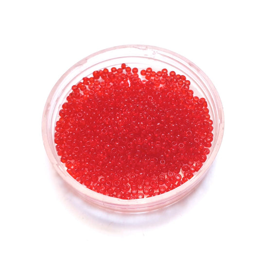11 0 Czech Seed Bead Red Transparent