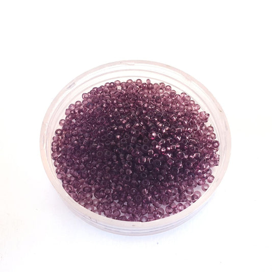 11 0 Czech Seed Bead Amethyst Transparent