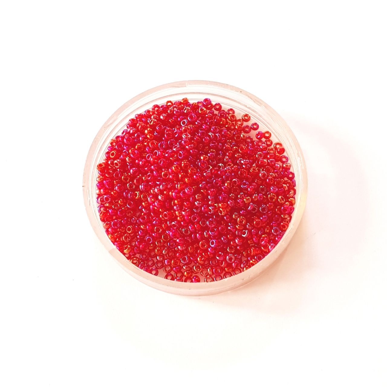 11 0 Czech Seed Bead Red AB