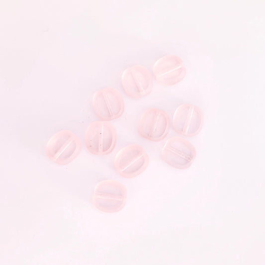 Pink Table Cut 11x10mm Transparent Czech Glass Bead