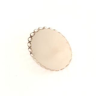 Cabochon Setting Frame Lace Cup Oval 18x25mm Nickel Colour