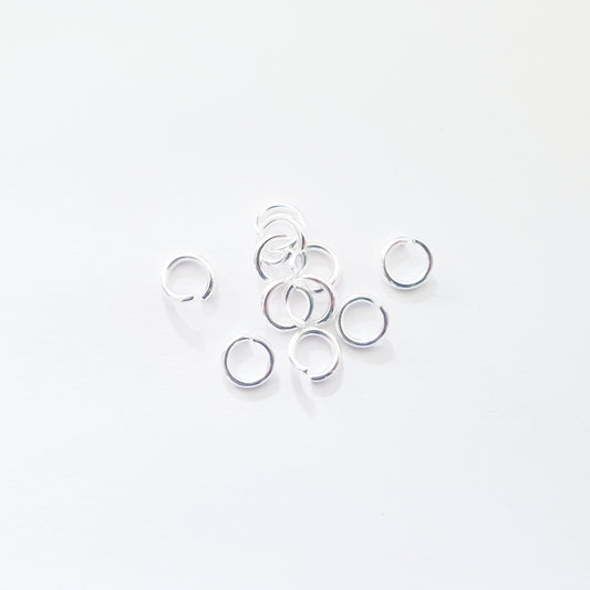 Jump Ring Round 7mm Silver Plate Thick