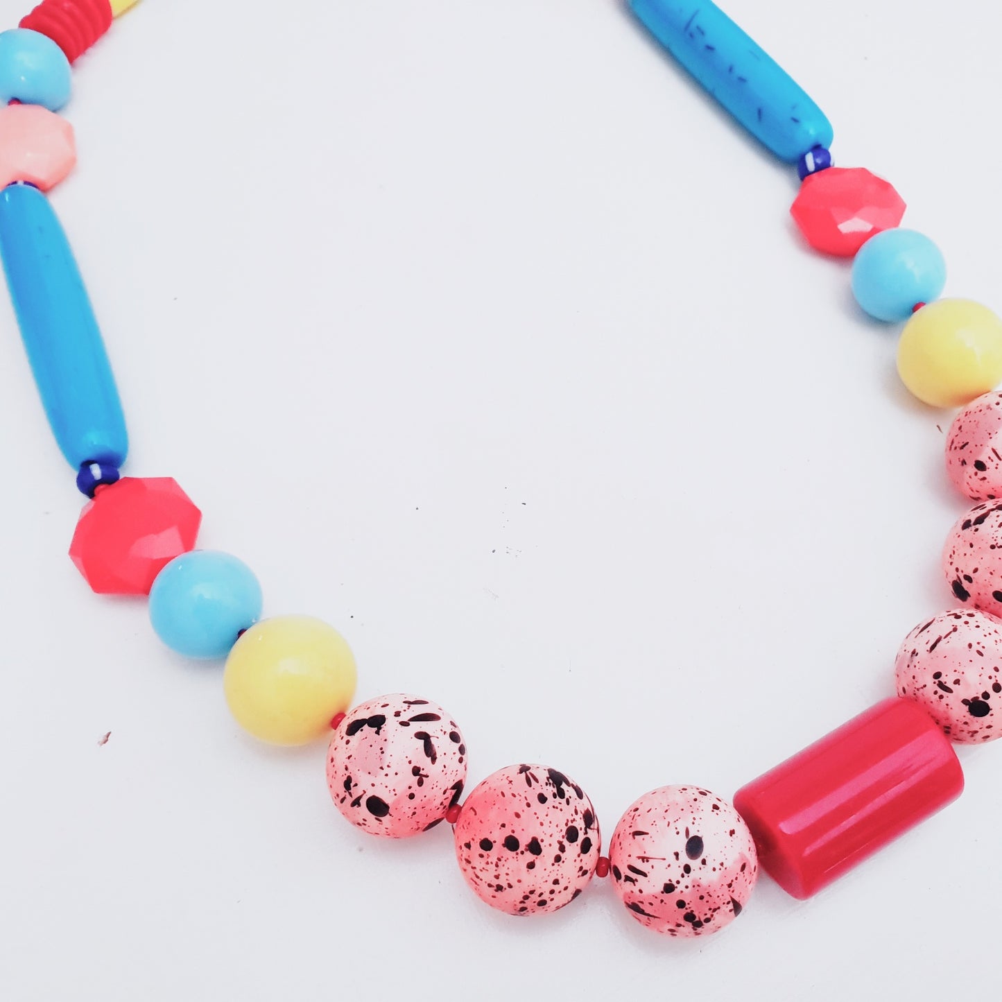 DIY Beaded Colourful Necklace with Bonus Step by Step Video Tutorial - only 1 left