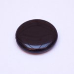 Coin 28mm Opaque Black Czech Glass Bead