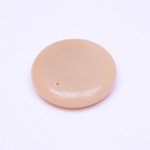 Camel Coin 28mm Opalino Top Hole Drilled Czech Glass Bead