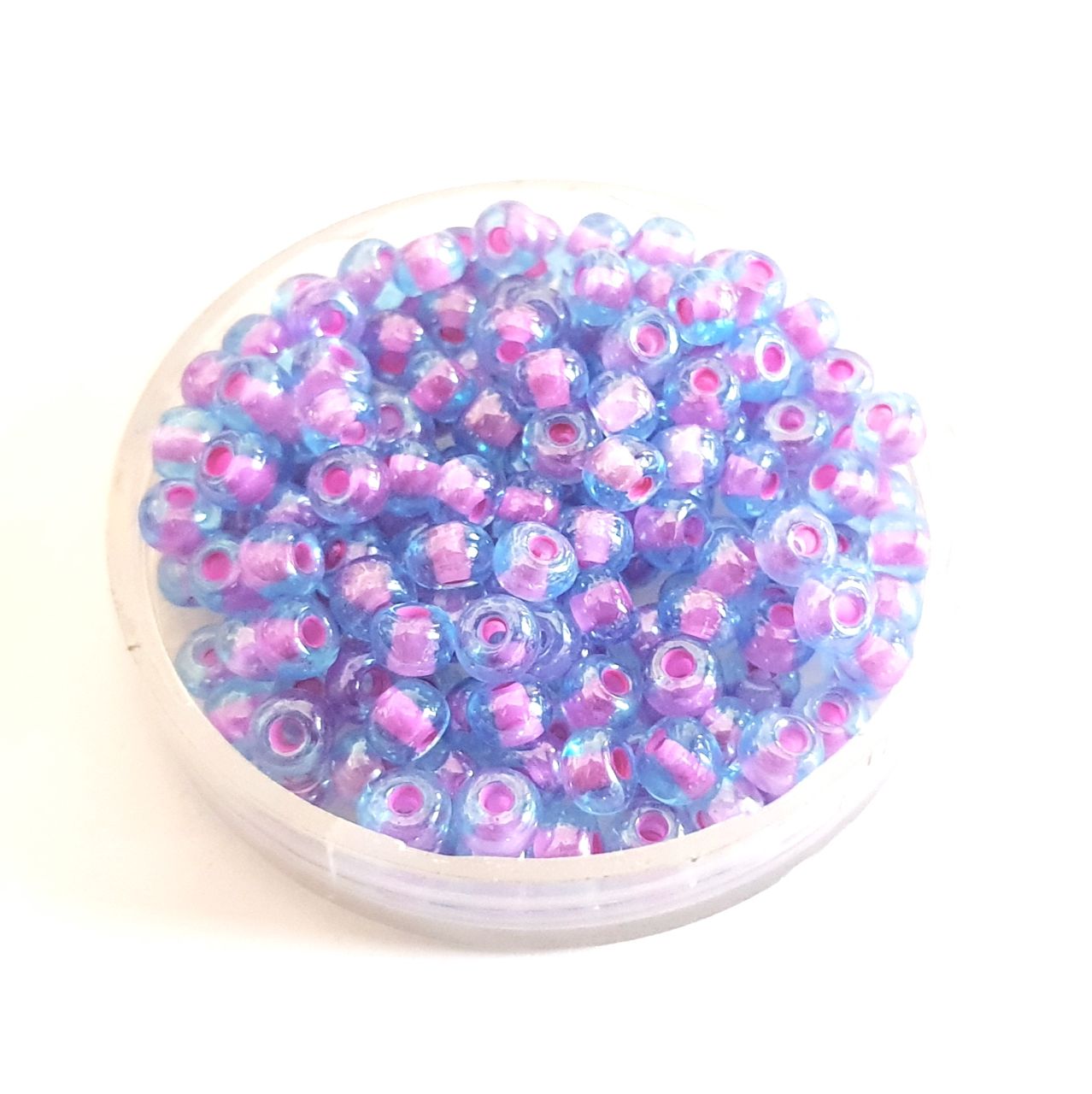 5 0 4.5mm Amethyst Blue Two Colour Czech Seed Bead