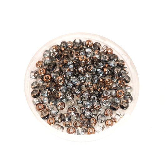 5 0 4.5mm Metallic Bronze Gunmetal Mix Czech Seed Bead