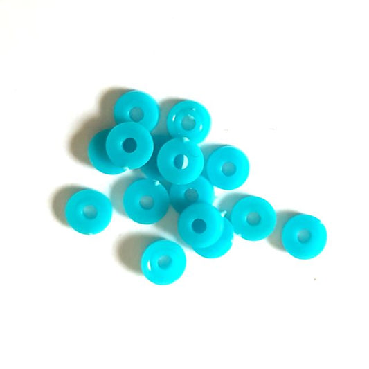 Lucite Bead Turquoise Saucer 5mm