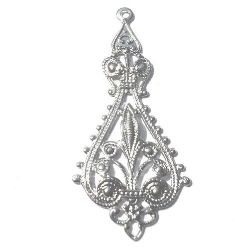 Ethnic Drop Silver Plated 55mm
